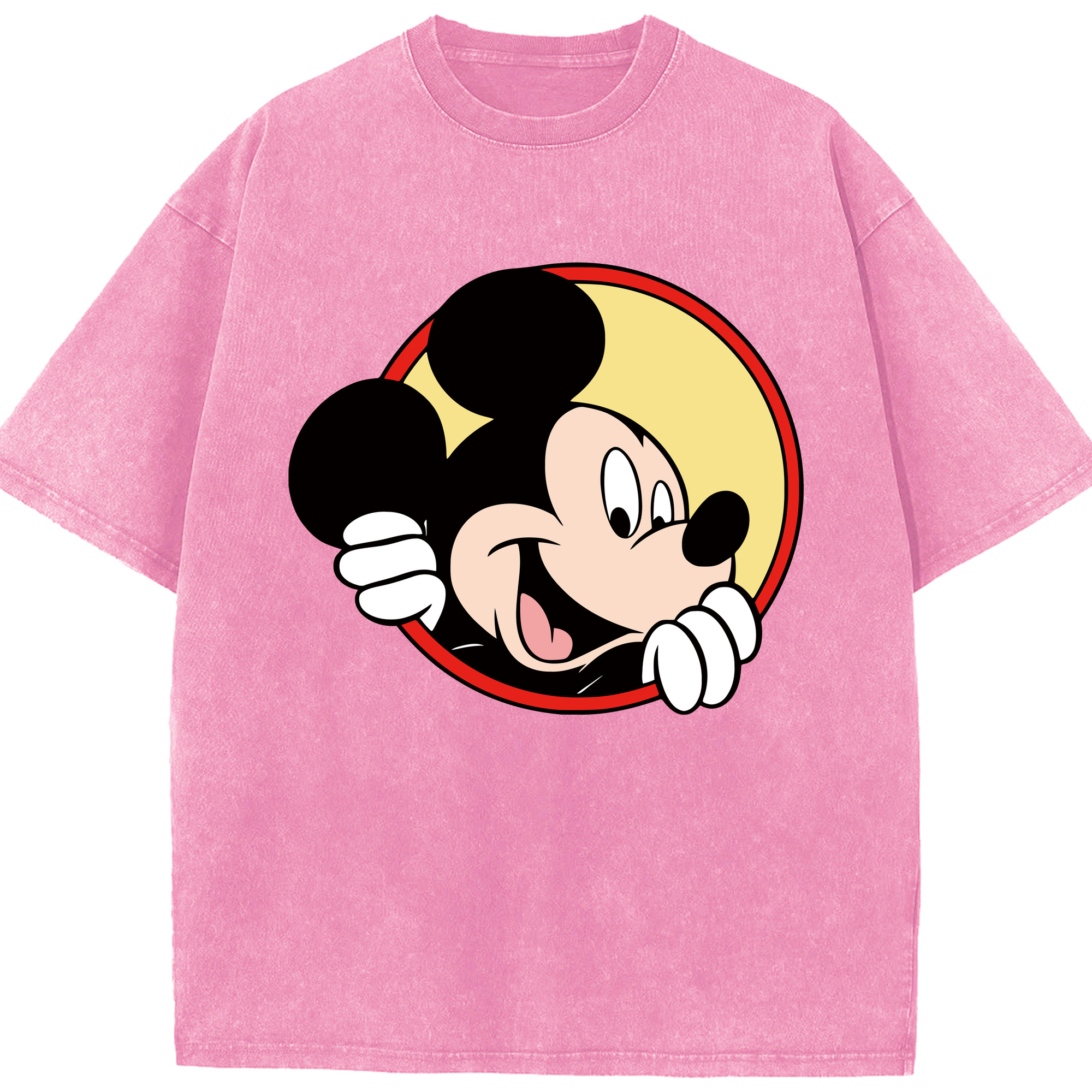 （画像用） ミッキーマウス Mickey Mouse 綿100% ヴィンテージ風 半袖Tシャツ（フロントプリント）